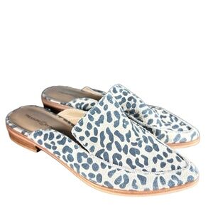 Treasure & Bond Women Mule Slip On Loafer Kallie Pointed Toe Leather Leopard 6